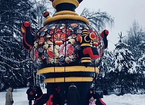 Качели "Самовар хохлома"