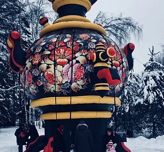 Качели "Самовар хохлома"