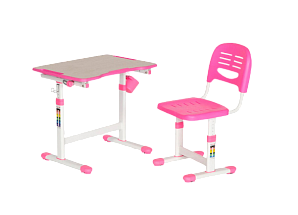 Набор детской мебели розового и голубого цвета