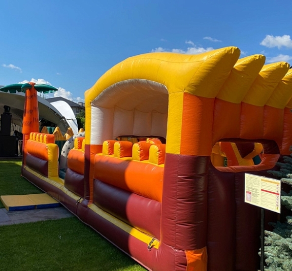 Батут с горкой "Джунгли" рис 1