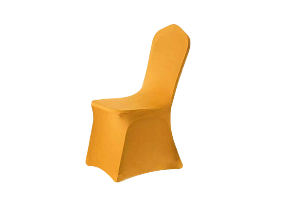 Чехол для стула золотой (стрейч)