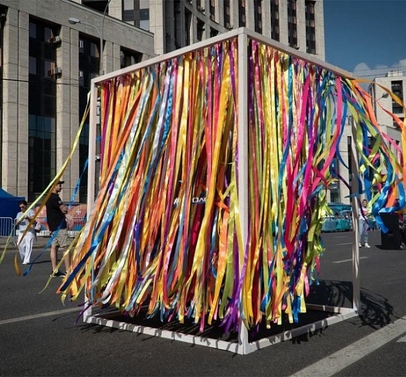 Фотозона из лент рис 3