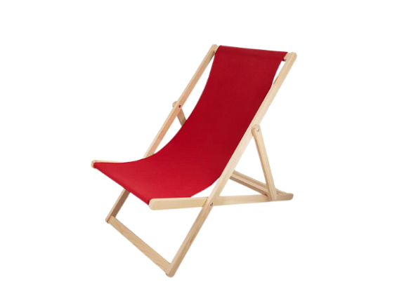 Красный шезлонг