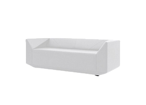 Диван Diamond трехместный белый