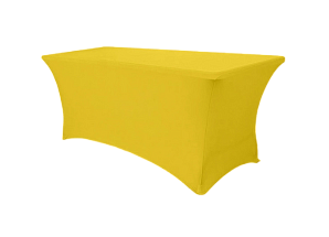 Стрейч скатерть для прямоугольного стола желтая