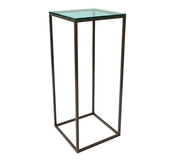 Коктейльный Стол High Cube Glass чёрный рис 1