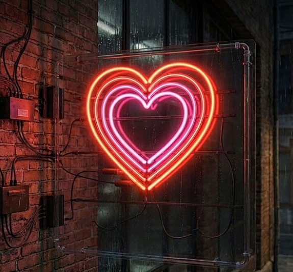 Аренда неоновой вывески «Сердце» к 8 марта рис 3