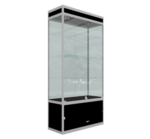 Выставочная витрина черная рис 1