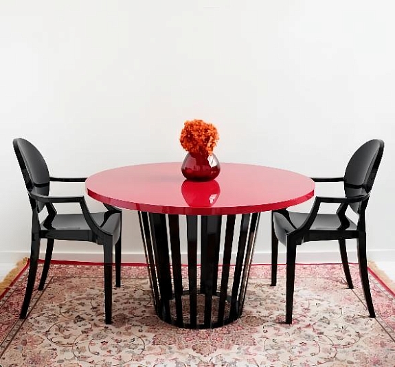 картинка Стол со столешницей бордового цвета от компании Рент-Бери