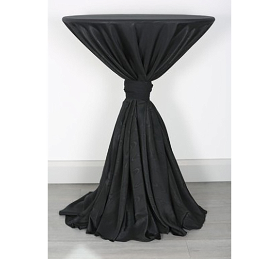Скатерть черная круглая для коктейльного стола рис 4