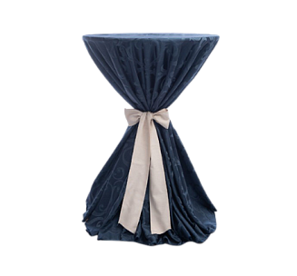 Скатерть синяя круглая для коктейльного стола