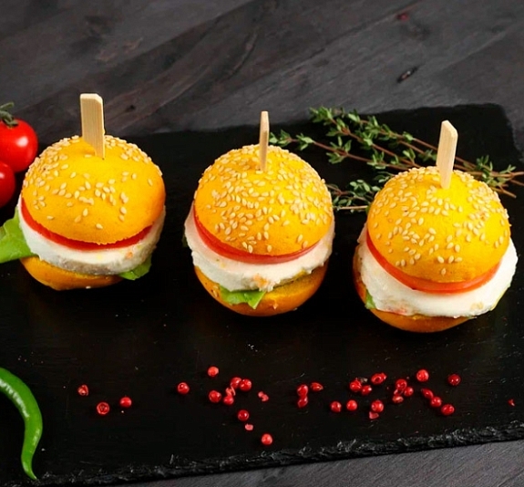 Мини бургер капрезе рис 2