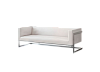 Трехместный диван Andrian Silver белый