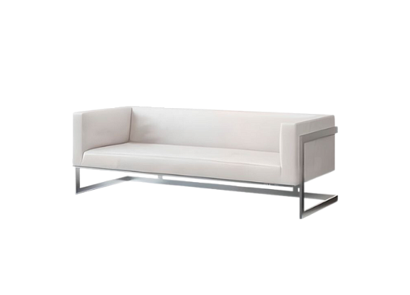 Трехместный диван Andrian Silver белый
