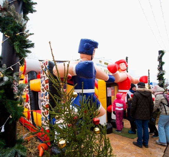 Батут с горкой "Боксёры" рис 4