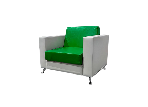 Кресло Cube зелено-белое