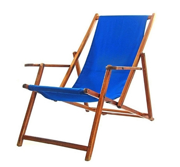 Синий шезлонг рис 1