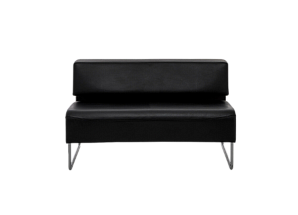 Диван черный из экокожи 120 см