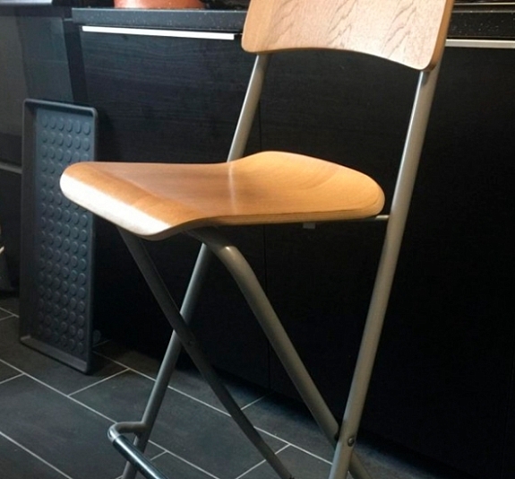 Стул барный складной Франклин бежевый рис 3