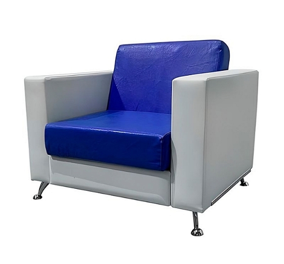 Кресло Cube сине-белое рис 2