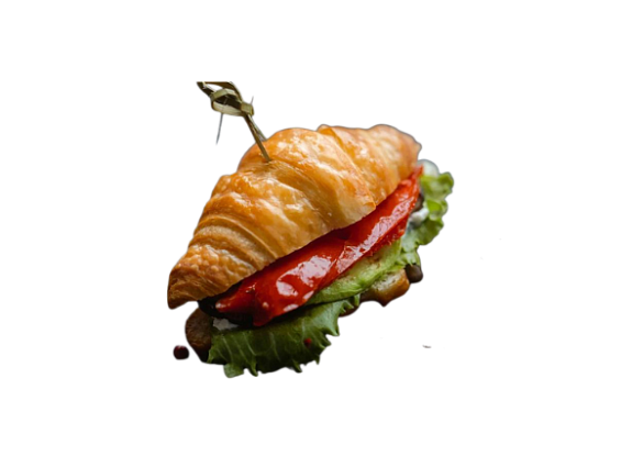 Мини-круассан с печёными овощами