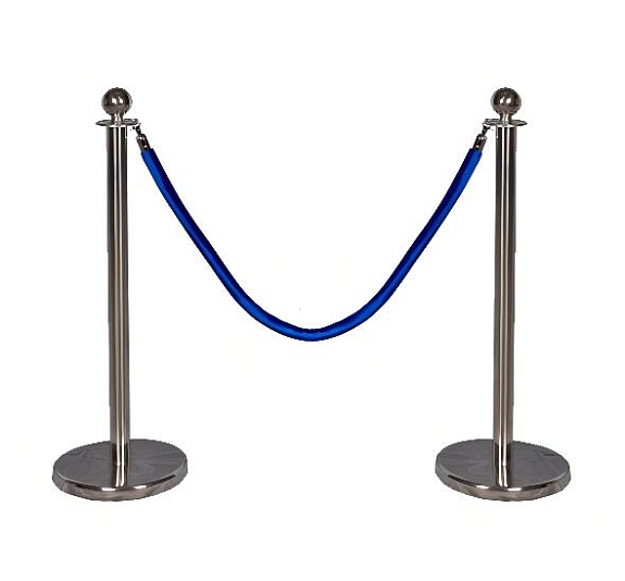 картинка Стойка с канатом серебристая от компании Рент-Бери