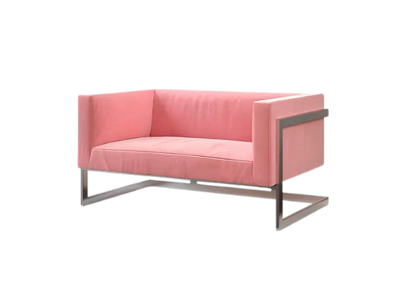Диван Andrian Silver Pink