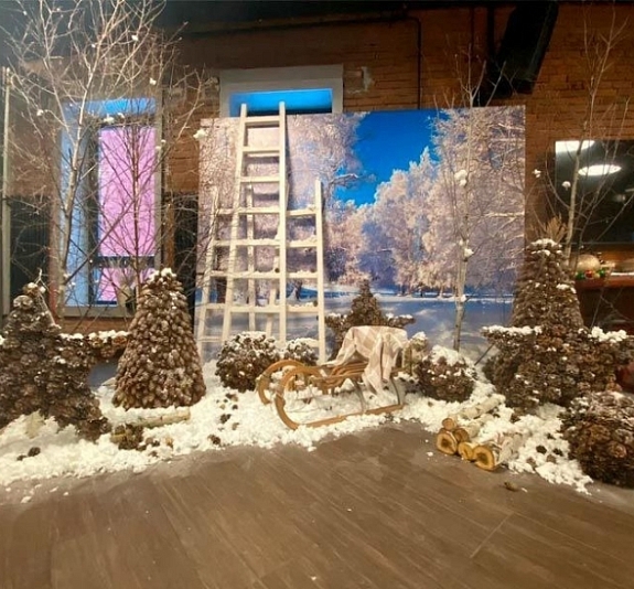 Фотозона новогодняя Сибирский лес рис 1