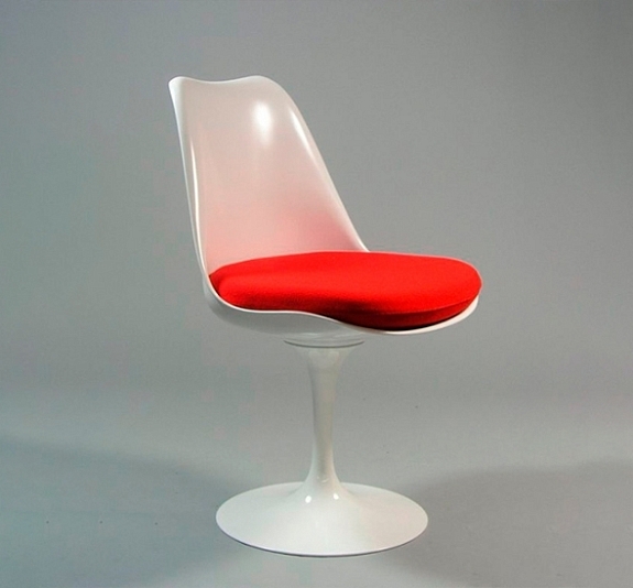 Стул Tulip (Тулип) бело-красный рис 1