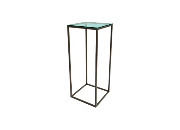 Коктейльный Стол High Cube Glass чёрный