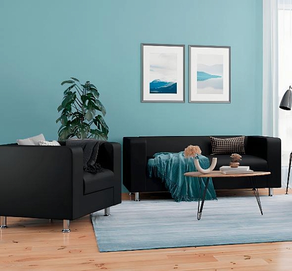 картинка Диван трехместный Erwin Black от компании Рент-Бери