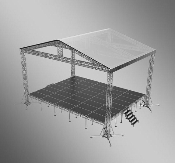 картинка Сцена двускатная 8x10 Металлик от компании Рент-Бери
