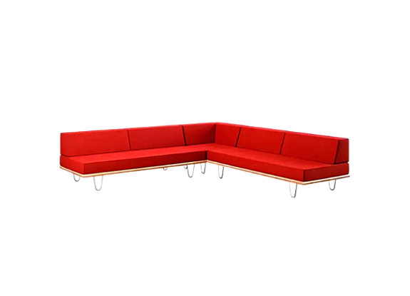 Угловой диван California красный