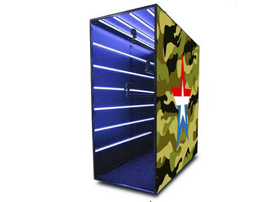 Военный неоновый тоннель