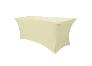 Стрейч скатерть для прямоугольного стола шампань