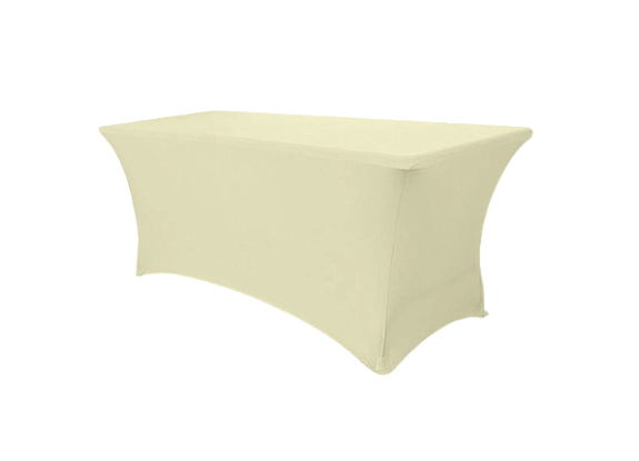 Стрейч скатерть для прямоугольного стола шампань
