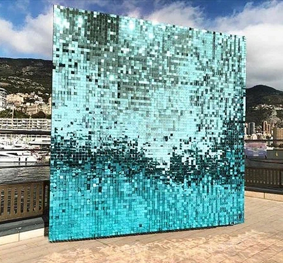 Фотозона Пайетки бирюза рис 2