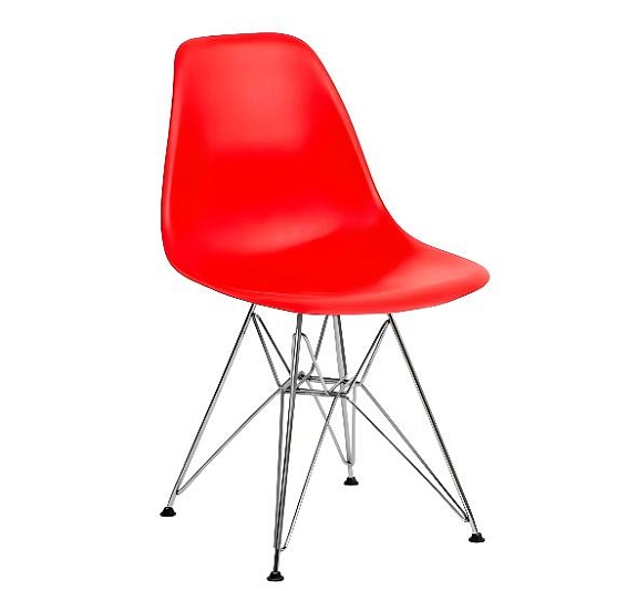 Стул Eames металл красный рис 1