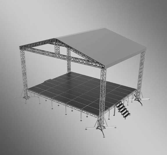 картинка Сцена двускатная 8x10 Металлик от компании Рент-Бери