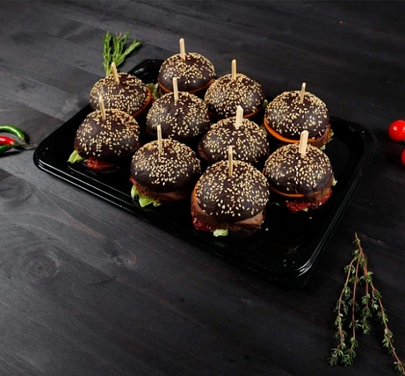 Мини бургер с говяжьей котлетой рис 3