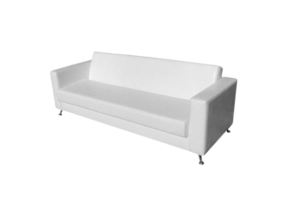 Диван Cube из экокожи трехместный белый