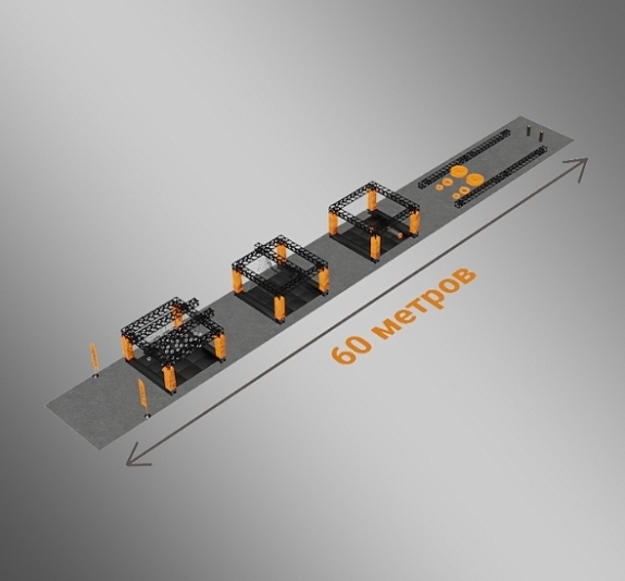 картинка Полоса препятствий "Супер Ниндзя" от компании Рент-Бери