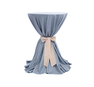 Скатерть круглая для коктейльного стола голубая