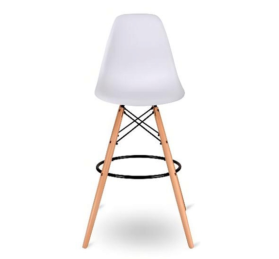 Стул барный Eames белый рис 8