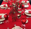 Скатерть прямоугольная красная рис 3