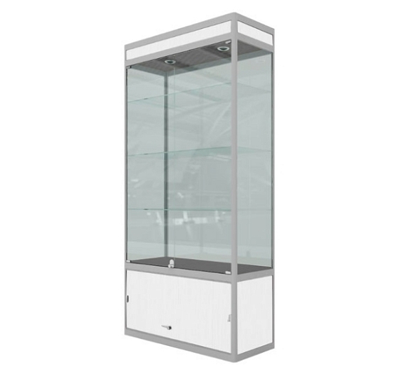 Выставочная витрина белая рис 2