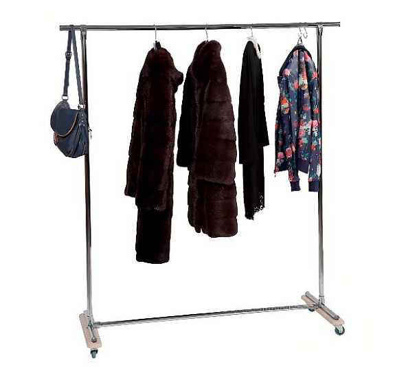 Вешало на колесах хромированное Pollax рис 3