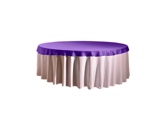 Наперон для круглого стола фиолетовый 2,2м