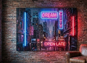 Неоновая вывеска «Картина с неоном» в аренду