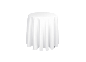 Круглая белая скатерть диаметром 2,6м